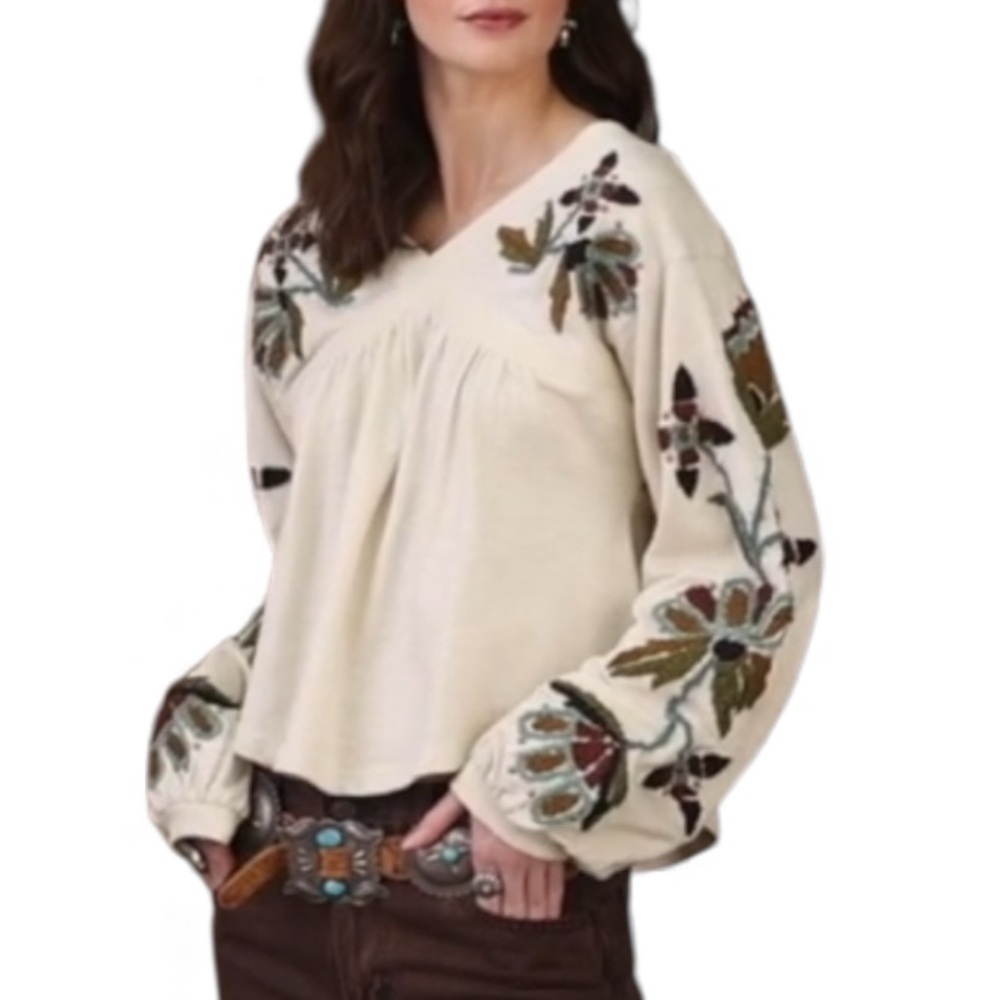 Double D Ranch heavily embroidered beaded Rimfire Top NWT - Picture 3 of 16